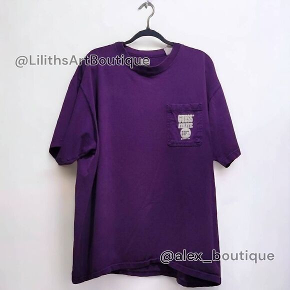 Guess Vintage Athletic Dept.90s T-shirt(N005)-Size L for Men - Picture 1 of 7